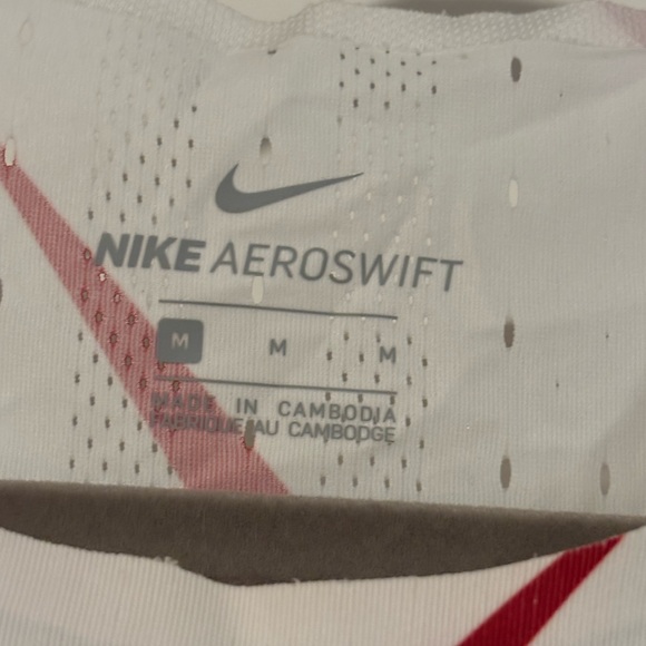 Nike Women's Bowerman Track White Tank Top with Red Lightning Design - Picture 3 of 8